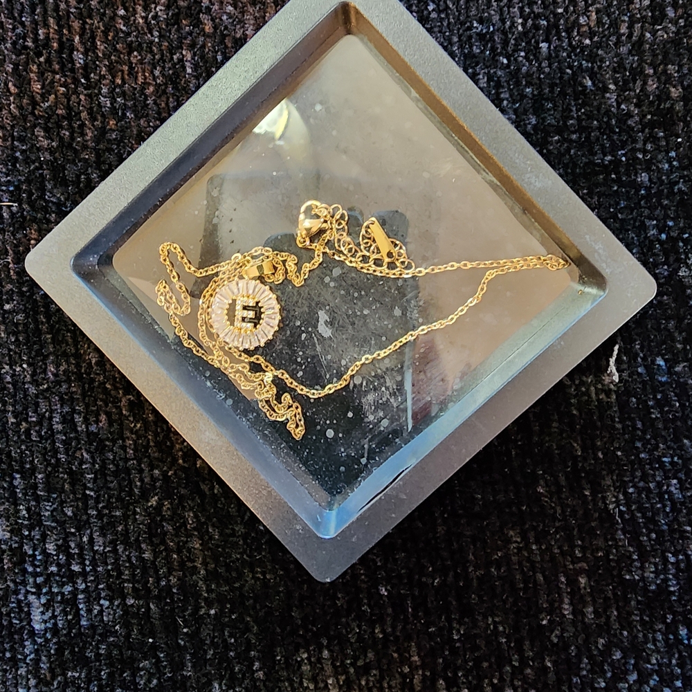 Elegant Gold Tone Necklace With  Initial E. Makes a Great Holiday GIFT!